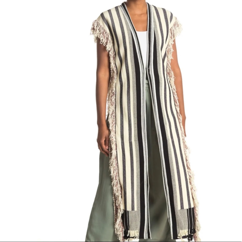 NEW 3.1 PHILLIP LIM Berber Fringed Long Vest 
$895